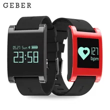 GEBER Smart Браслет 0,9" OLED DM68 Фитнес трекер крови Давление монитор сердечного ритма вызовы сообщения Смарт-часы-браслет