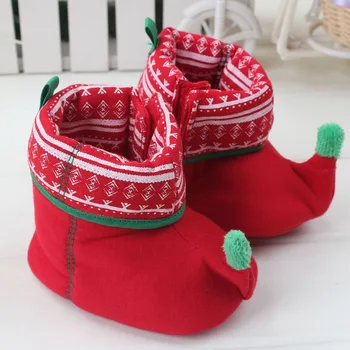 

Brand Christmas Newborn Baby Infant Girls Warm Bowknot Snow Boots Xmas Crib Shoes Toddler Warm Fleece Prewalker Boots