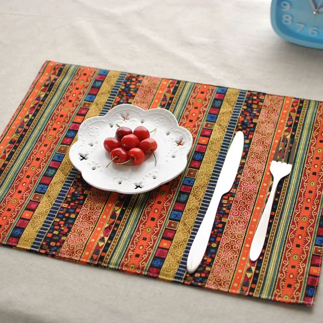 2015 Southeast Asia Style Cotton Rectangle Home Placemat Essential