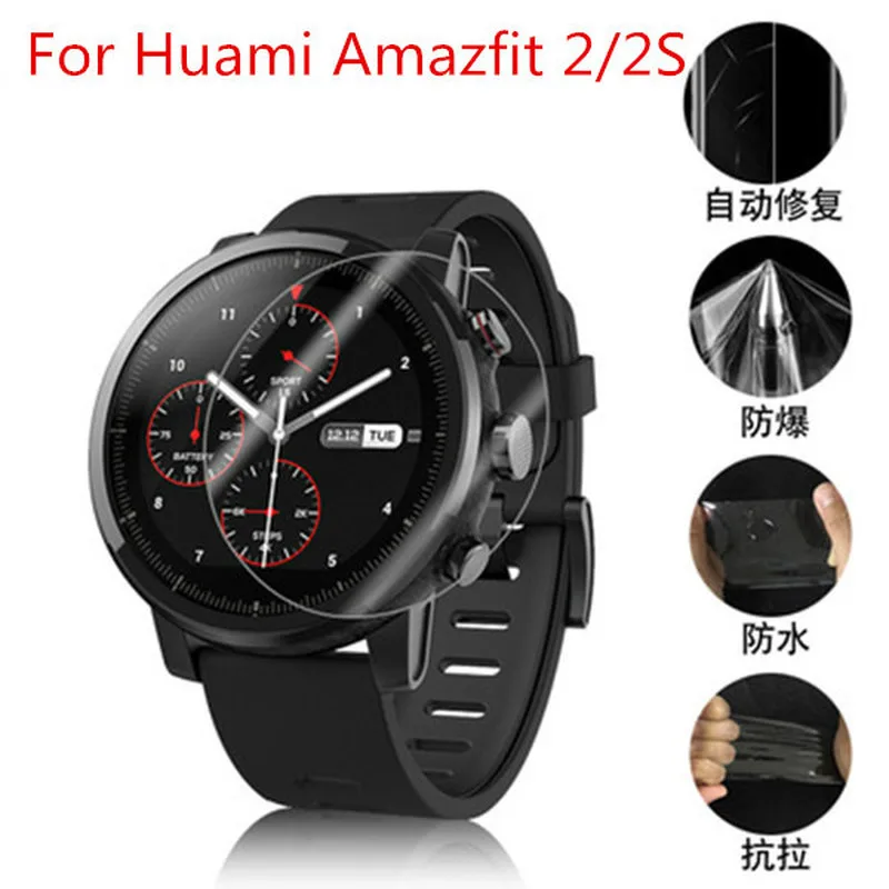 

Soft TPU Ultra Clear Protective Film Cover For Xiaomi Huami Amazfit Stratos Pace 2 2S Sport Smart Watch Full Screen Protector