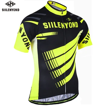 

SIILENYOND 100% Polyester Cycling Jersey Short Sleeve Bicycle Cycling Clothing Quick-Dry Riding Bike Clothes Ropa Ciclismo
