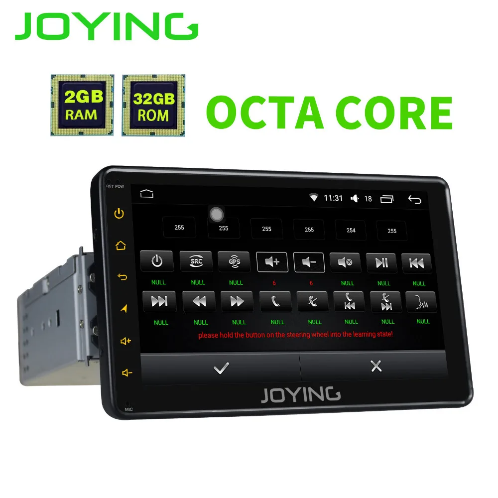 

JOYING 2GB 7inch 1DIN GPS CAR RADIO ANDROID 8.1 HD Tape recorder STEERING-WHEEL GPS NAVI Player support steering wheel/DSP WIFi