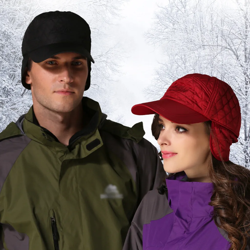 

2019 New Classic Solid Winter Hat for Men Women Unisex Earflap Hat Cap