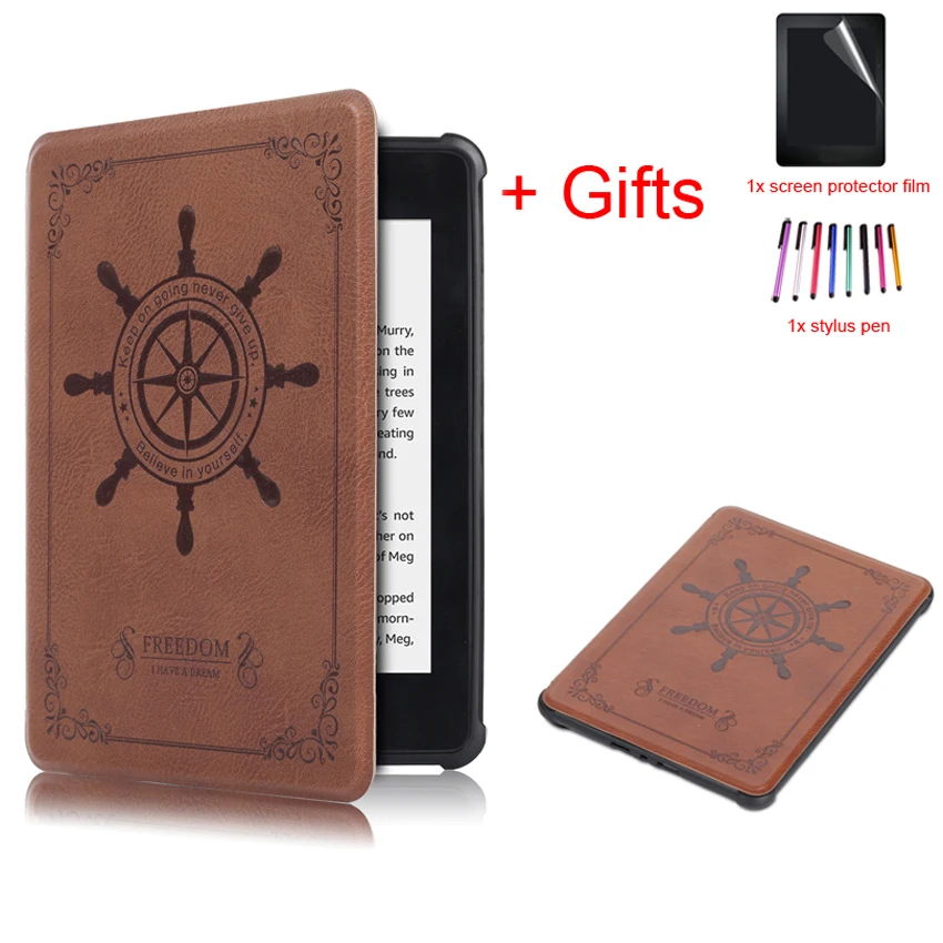 

Vintage Cover for Amazon Kindle Paperwhite 2018 Released 10th Generation 6" TPU+PU Leather Funda for Kindle Paperwhite 4 Case