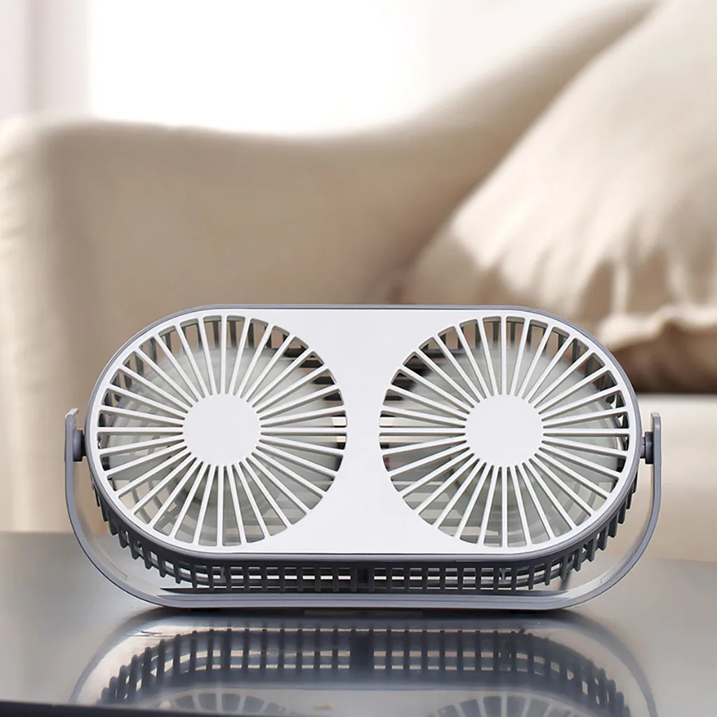 

Double-Head Aromatherapy Fan Student Dormitory Desktop Double-Leaf USB Mini Fan Summer Cool Wind Smart Fan Outdoor Home Sweat