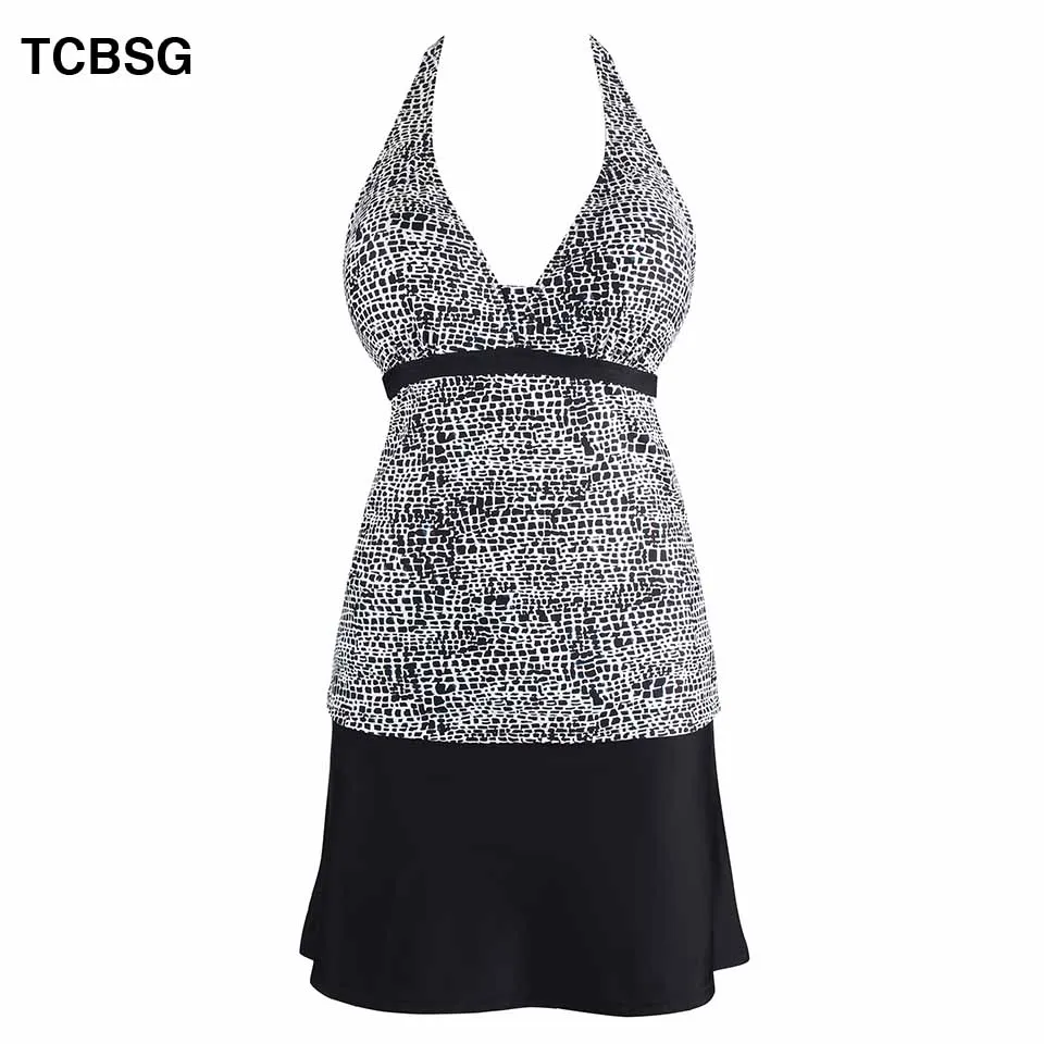 TCBSG New Tankini Strappy Swimwear Plus Size Swimwear Sexy Women Swimsuit Push Up Print Bottom Bathing Suits Bottom Swim Wear