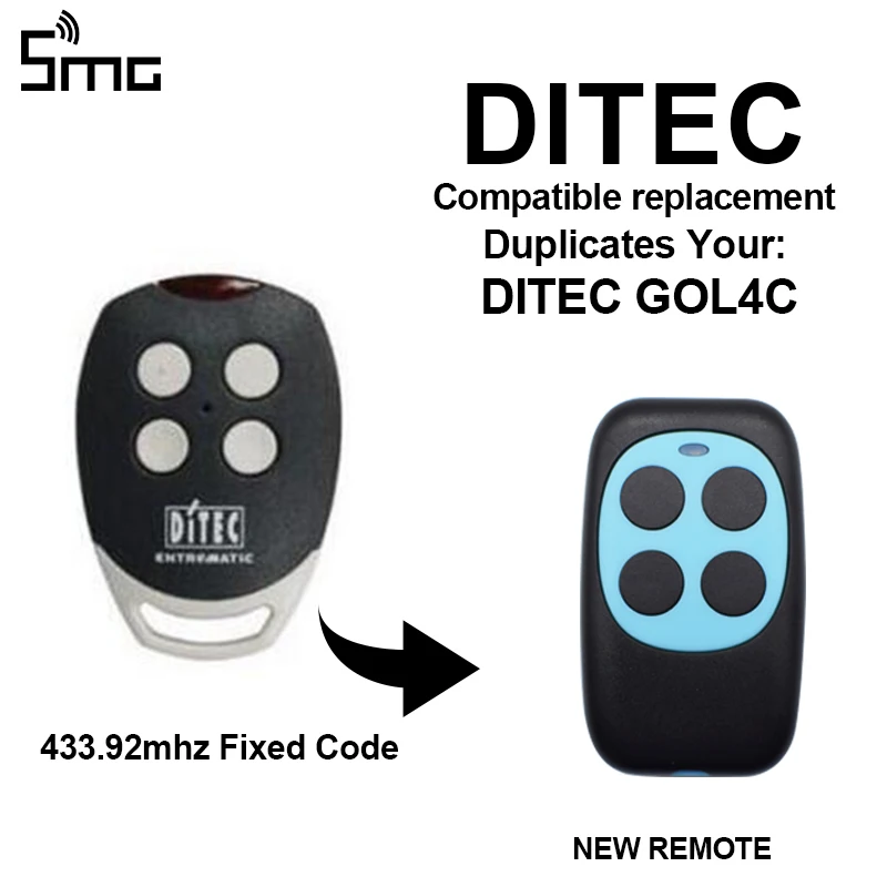 DITEC GOL4C гаражные ворота ручной передатчик пульт дистанционного управления Дубликатор 433,92 МГц фиксированный код команды гаража бесплатная