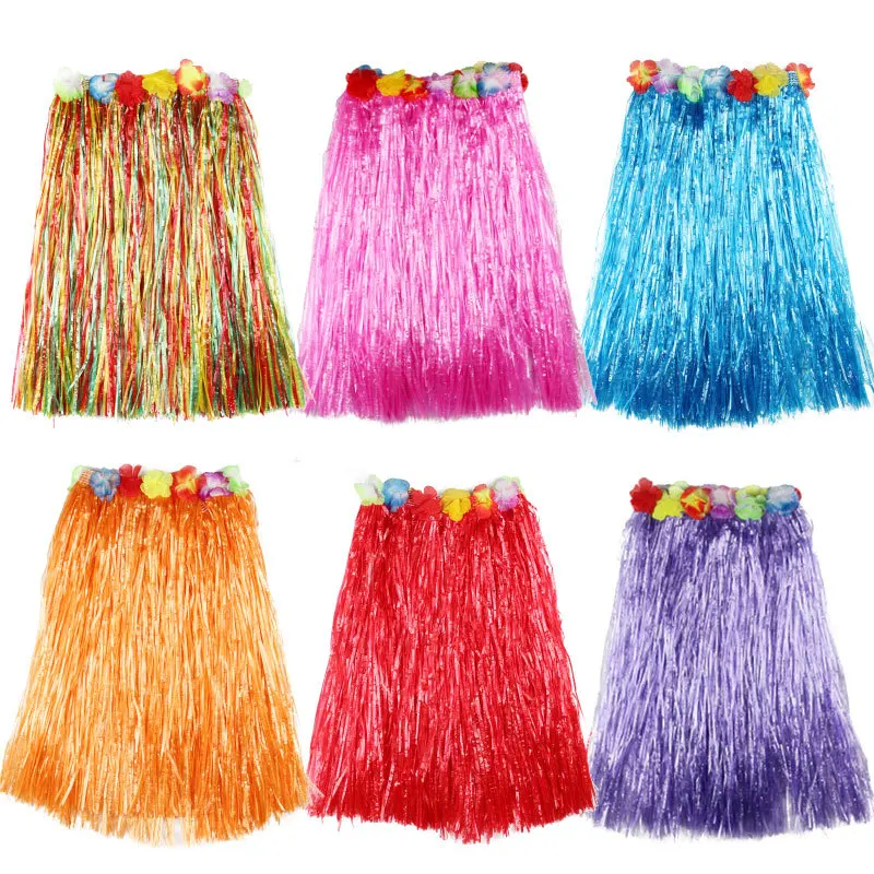 1 шт. гавайский пляжный костюм из пластикового волокна для девочек юбка с