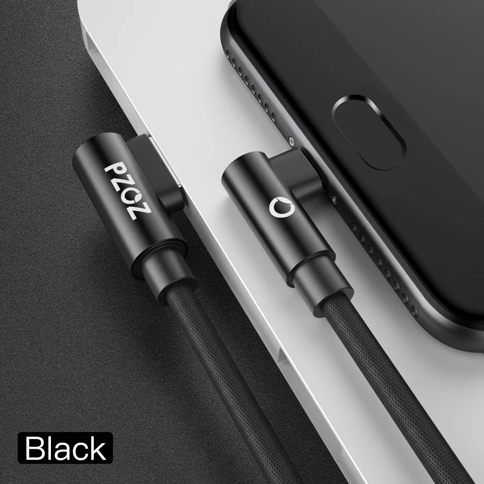 PZOZ 90 Degree USB Micro Cable Fast Charging Adapter Micro USB Mobile Phone Charge Microusb Cable Data For Samsung Huawei Xiaomi