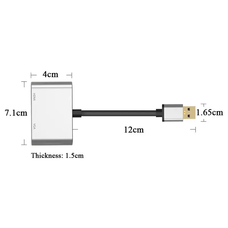 USB3.0 к Hdmi Vga адаптер 2K 1080P мульти-дисплей USB 3,0 к Hdmi аудио-видео кабель конвертер для Macbook ноутбук ПК компьютер