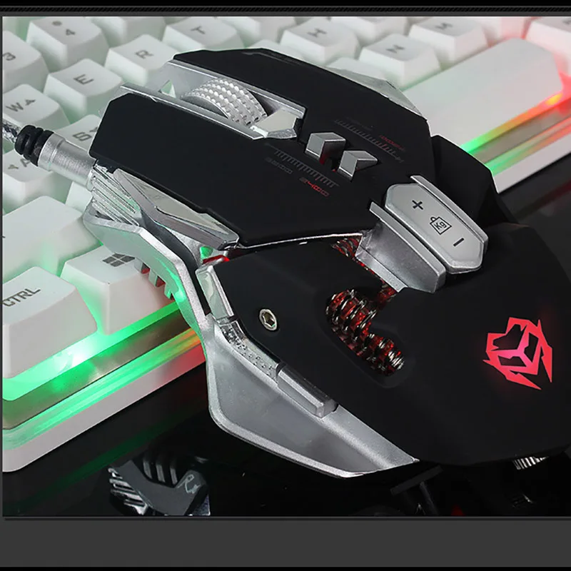 PPYY NEW-G560 профессиональная Механическая регулируемая светодиодная оптическая 7 кнопок программируемая Игровая Usb Проводная макроса игры кабельная мышь