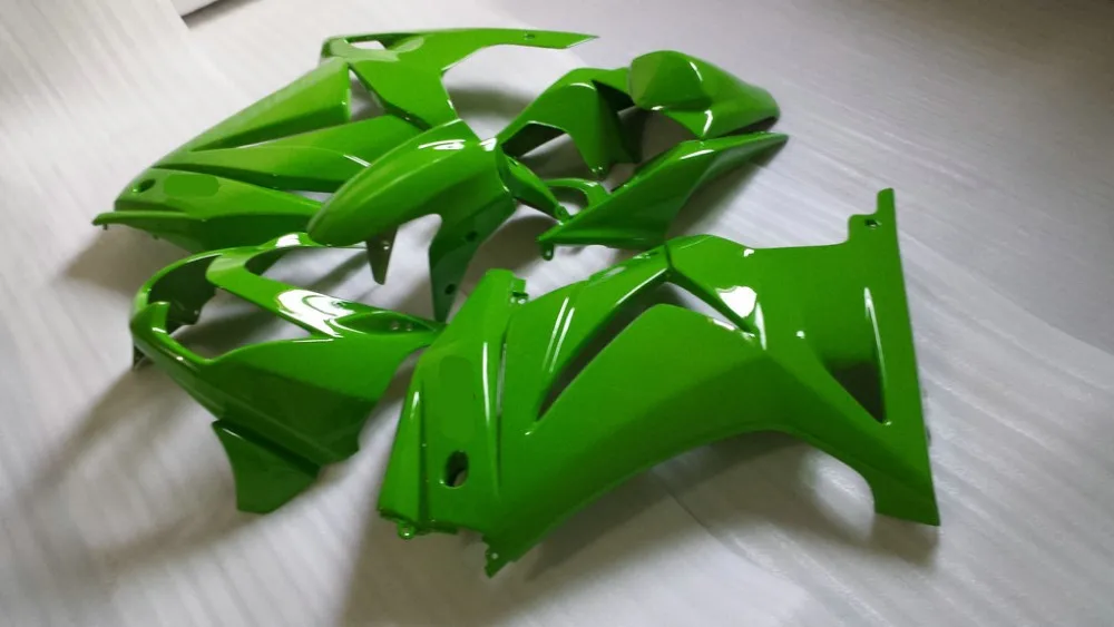 Литья под давлением обтекатель комплект для KAWASAKI Ninja ZX250R 08 09 10 11 12 ZX 250R EX250 2008 2012 зеленый Обтекатели набор+ подарки VX26