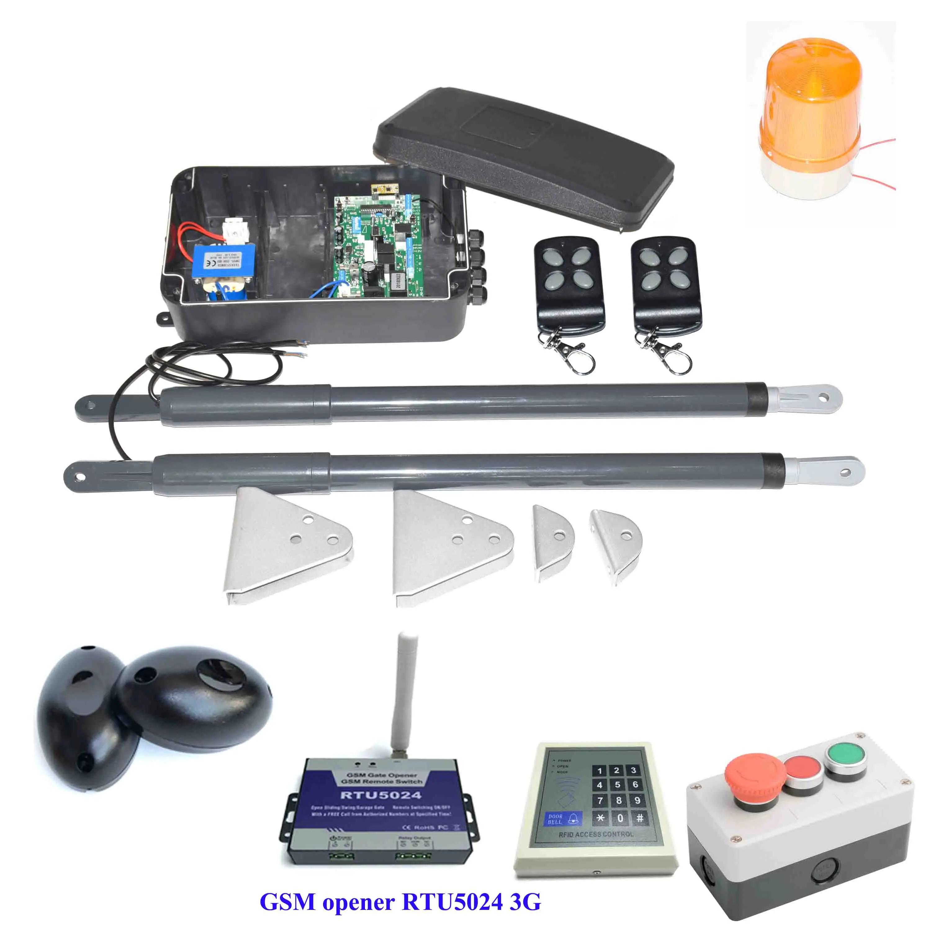 kit 9 12 В DC Базовый комплект двойной сверхмощный Металл распашные ворота открывалка/автоматические двери операторы для контроля доступа с дистанционным управлением - Цвет: kit 9