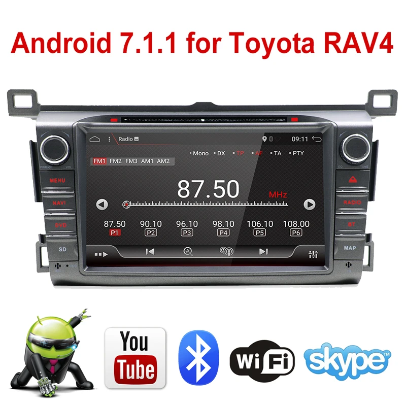 

8" Octa Core WIFI Android 8.1 2GB RAM CD DVD GPS Car Radio Stereo 4G MP3 Player For Toyota RAV4 2013 2014 2015 2016 2017