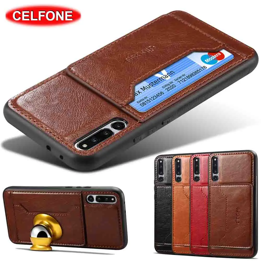 Huawei Honor Magic 2 case soft TPU bumper card holder Car Magnetic
