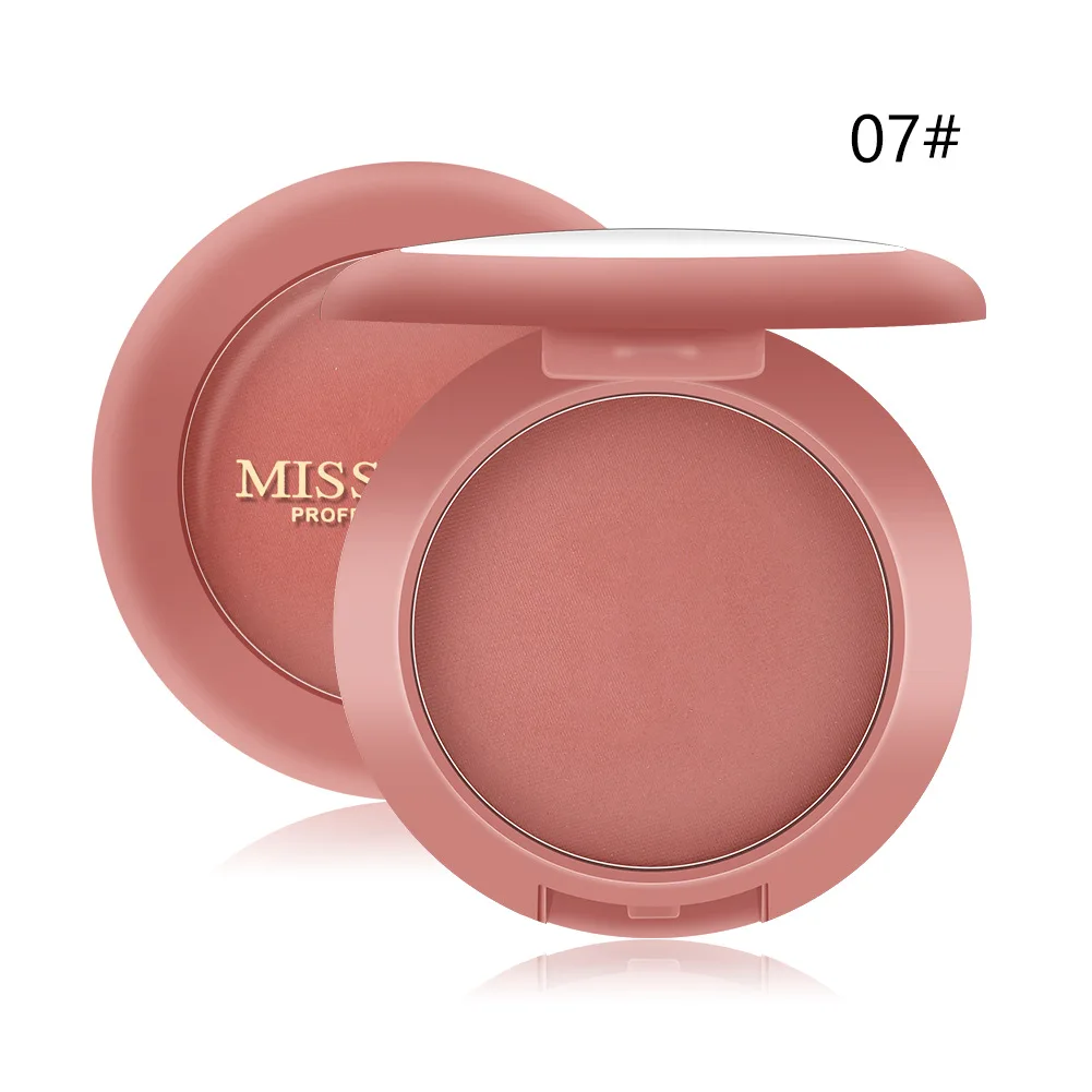 Foundation makeup blush Natural Long Lasting Brighten Skin Colour 12 Colors Matte Blush Rouge Powder Cake Contour Powder TSLM1 - Color: 07