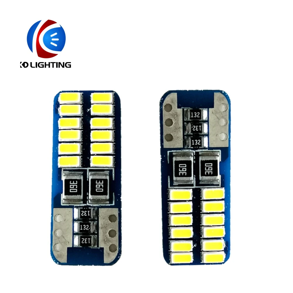 KD 2 шт. X T10 LED W5W 194 3014 24SMD светодиодные лампы распродажа внутреннего освещения Canbus