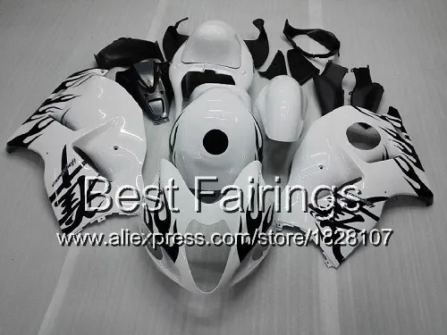 Обтекатель для SUZUKI Hayabusa GSXR1300 96 07 1996 1997 1998 15B38 GSXR 1300 GSXR-1300 GSX R1300 1999 2000 2001+ наклейка черный пламени - Цвет: Армейский зеленый