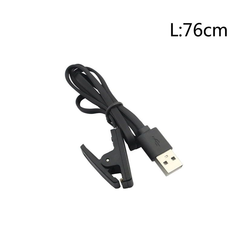 Leegoal 76 см зарядка через USB клип ABS кабель Зарядное устройство для Garmin Forerunner 235 630 735XT GPS Бег Смарт-часы Зарядное устройство SmartWatch - Цвет: Черный