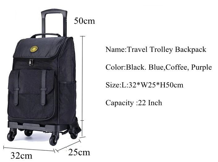 Водонепроницаемая багажная сумка, чемодан на колесиках, чемодан на колесиках, Женский дорожный рюкзак, сумки с колесиками, мужской рюкзак на колесиках