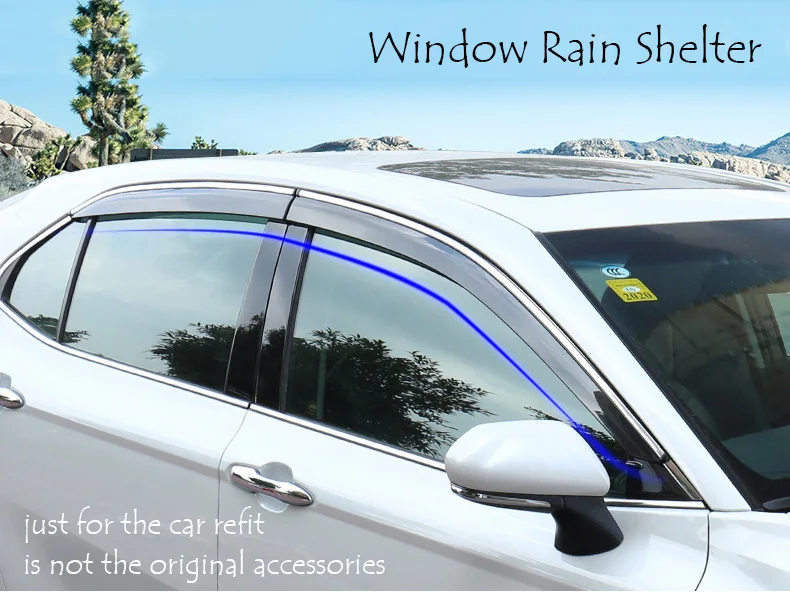 

Rain shield Rain Shelter Windows Shelter Window Visor Window Deflector Sun Visor 4Pcs/Set For Toyota Camry 2017 2018 XV70