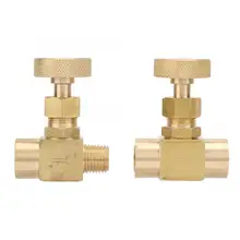 Промышленные высокого давления латунный инструмент игольчатый регулирующий клапан 1/" NPT 60 градусов Угол резьбы