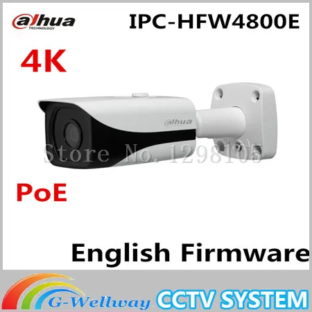2016 Hot Sale Dahua 4K Ultra HD Network Small IR Bullet Camera IPC HFW4800E English Firmware