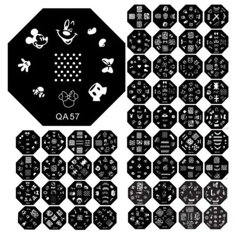 

60 Designs Pattern DIY Nail Art Image Stamp Stamping Plates Manicure Template