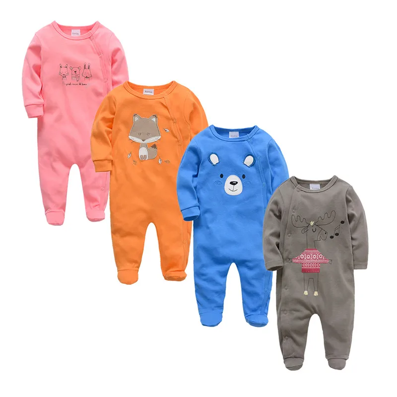 Весенний Детский комбинезон с длинными рукавами; одежда для маленьких девочек с рисунком; Одежда для новорожденных мальчиков; хлопковый комбинезон; Пижама детская - Цвет: PY108611374043