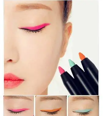 

New Waterproof Long Wear Lasting Eyeliner Cream Gel Pencil Fashion Colorful Eyeliner Pen Green / Orange / Pink