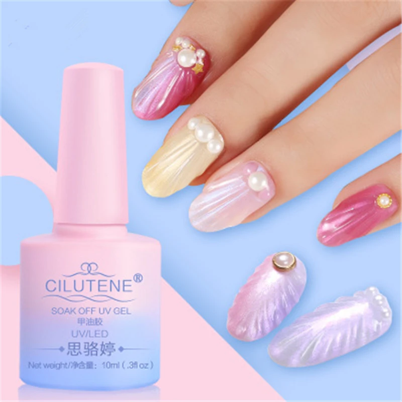 

Follome New Fashion Shell Nail Gel Polish UV LED Soak Off Gel Polish Varnish All for Nail Art Manicure Candy Color Glitter 10ml
