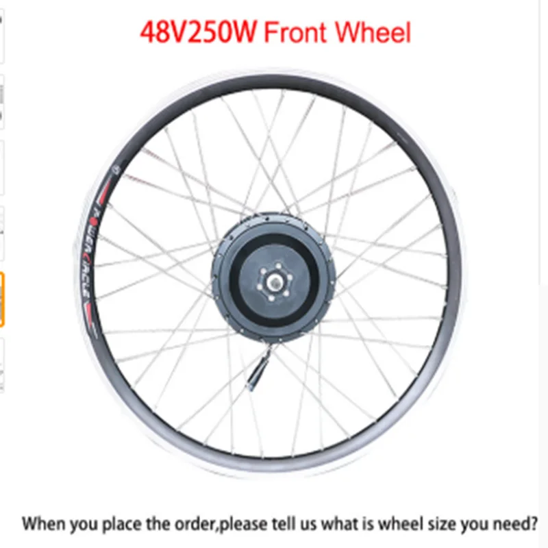 Переднее моторное колесо 36 в 48 в 250 Вт 350 Вт 500 Вт комплект для электровелосипеда, безщеточное зубчатое колесо для электровелосипеда - Цвет: 48v250wfrontwheel