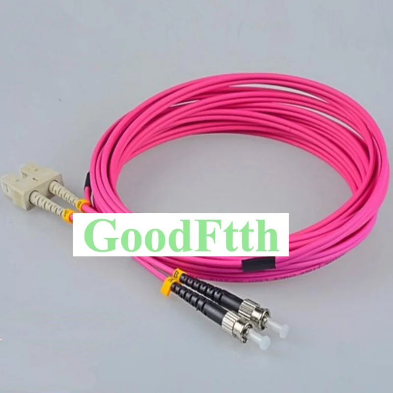 Волоконно оптический патч корд Перемычка SC ST многомодовый OM4 дуплексный GoodFtth 20 100