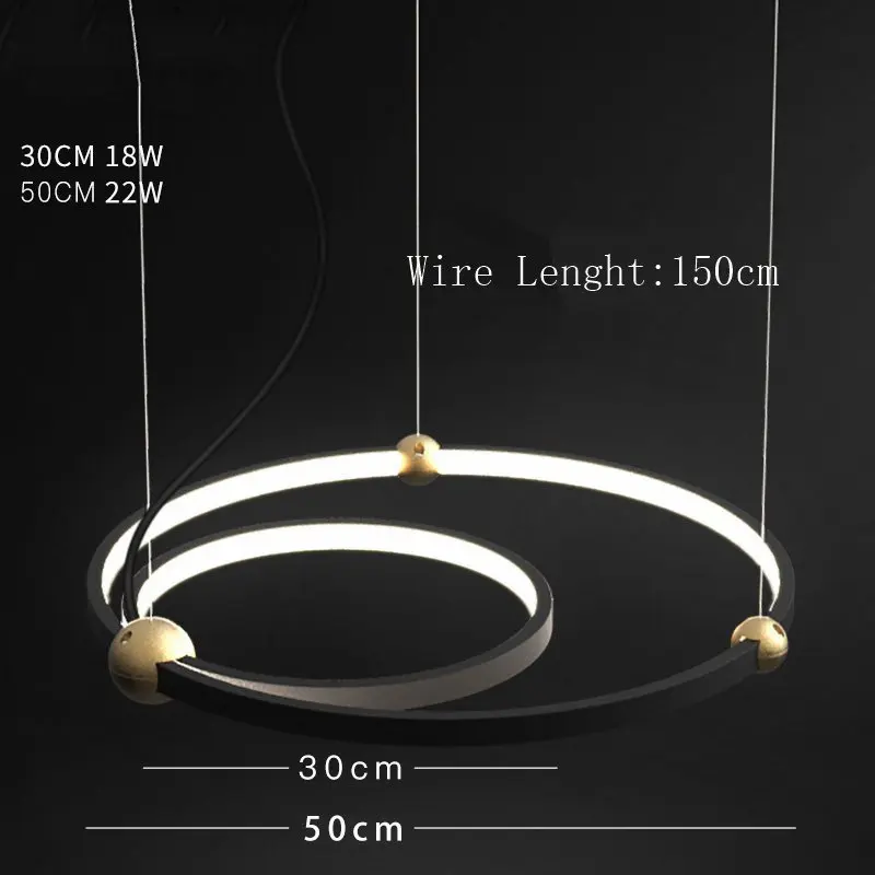 The Nordic Round Ring Pendant Lights for Dining Room Modern Led Planet Hanglamp Loft Industrial Lamp kitchen Home Decor Fixtures