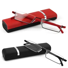 Для женщин Для мужчин черный, Красный унисекс гибкий TR90 читателей очки половина кадра очки для чтения 1,0-4,0