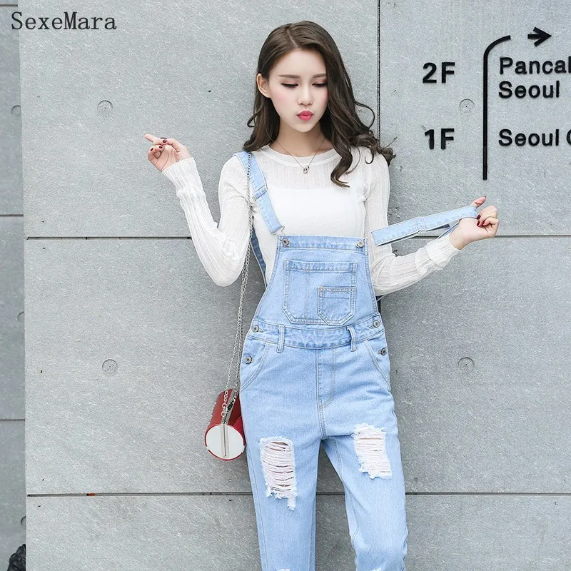New jumpsuits jeans Ripped Hole 