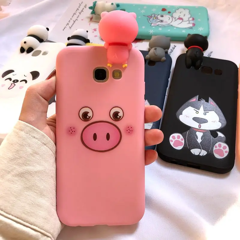 A30 A50 M10 M20 3D чехол для Etui samsung Galaxy A6 A7 A8 A9 чехол Kawaii Медведь Единорог чехол для samsung A3 A5 A7 случаев - Цвет: 2