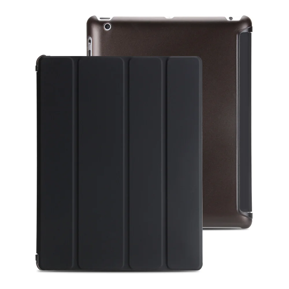 

Redlai Ultra Slim Smart Cover PU Leather with Plastic Hard Back Cover For iPad 2 3 4 A1430 A1460 Magentic Stand