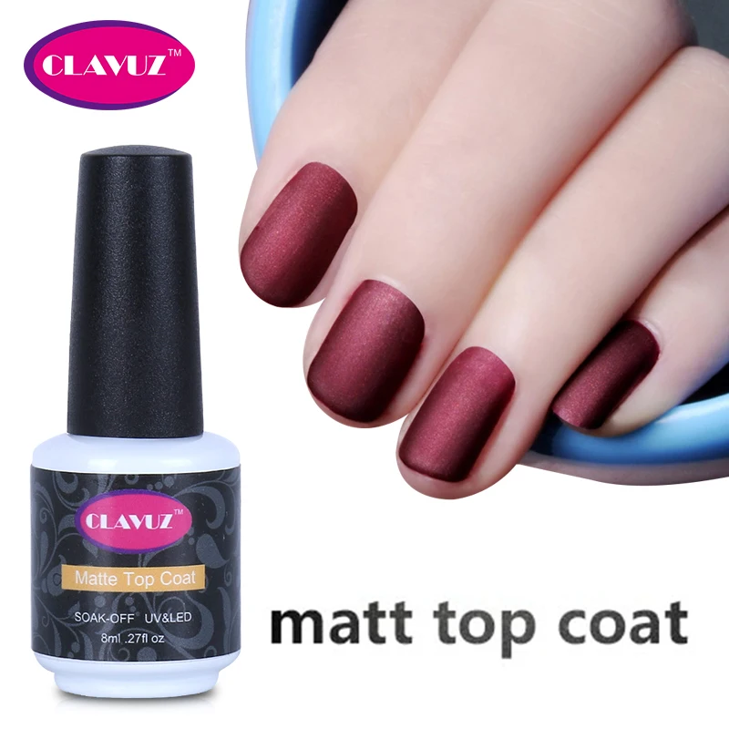 

CLAVUZ Matte Primer Base Top Coat Gelpolish Foundation Nail Art Manicure 8ml Nail Art UV Soak Off UV LED Nail Gel Nail Polish