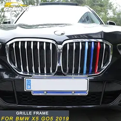 Gelinsi для BMW X5 2019 автомобилей Стайлинг передний капот среднего Чистая бампер решетчатый каркас Стикеры для обклейки автомобиля внешние