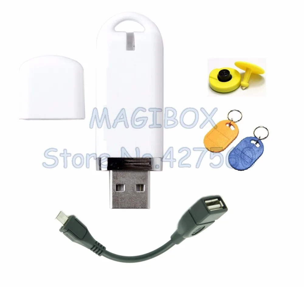 125 кГц 134 2 ISO11784/85 фотомагнитола USB/OTG считыватель + комплект ушных бирок поддержка
