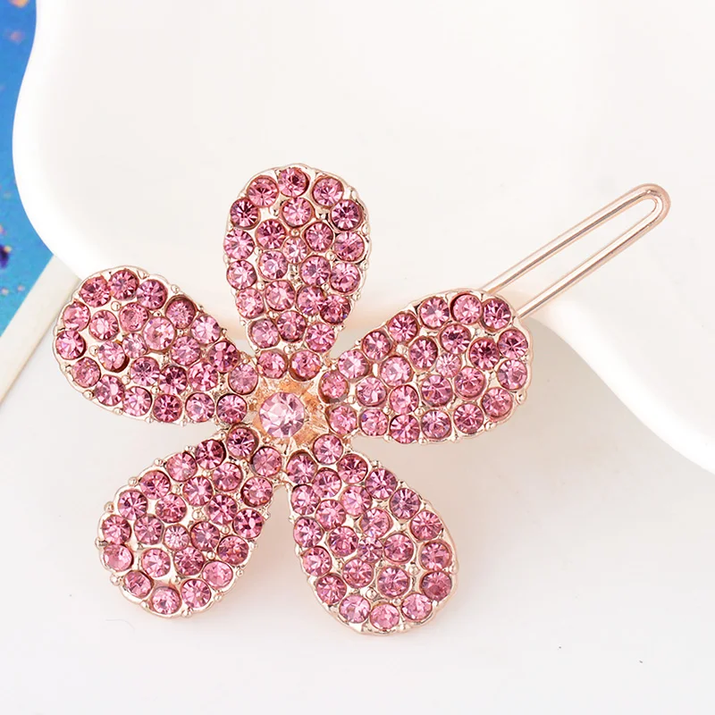 Hair Accessory Women Fashion Rhinestone Flower Hair Clips Girls Gift For Best Friends