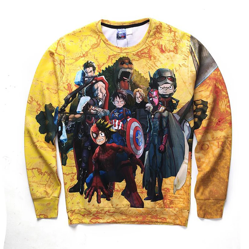 

Mr.1991 Brand special design cartoon anime printed 3D sweatshirts for boy big kids pullover hoodies teenage W45