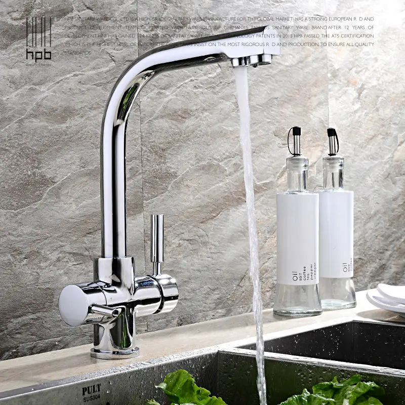 hpb brass chrome brushed polished two functions kitchen sink mixer filtered faucet 2 holes drinking water - Kitchen Sink Drink hpb brass chrome brushed polished two functions kitchen sink mixer filtered faucet 2 holes drinking water - Kitchen Sink Drink