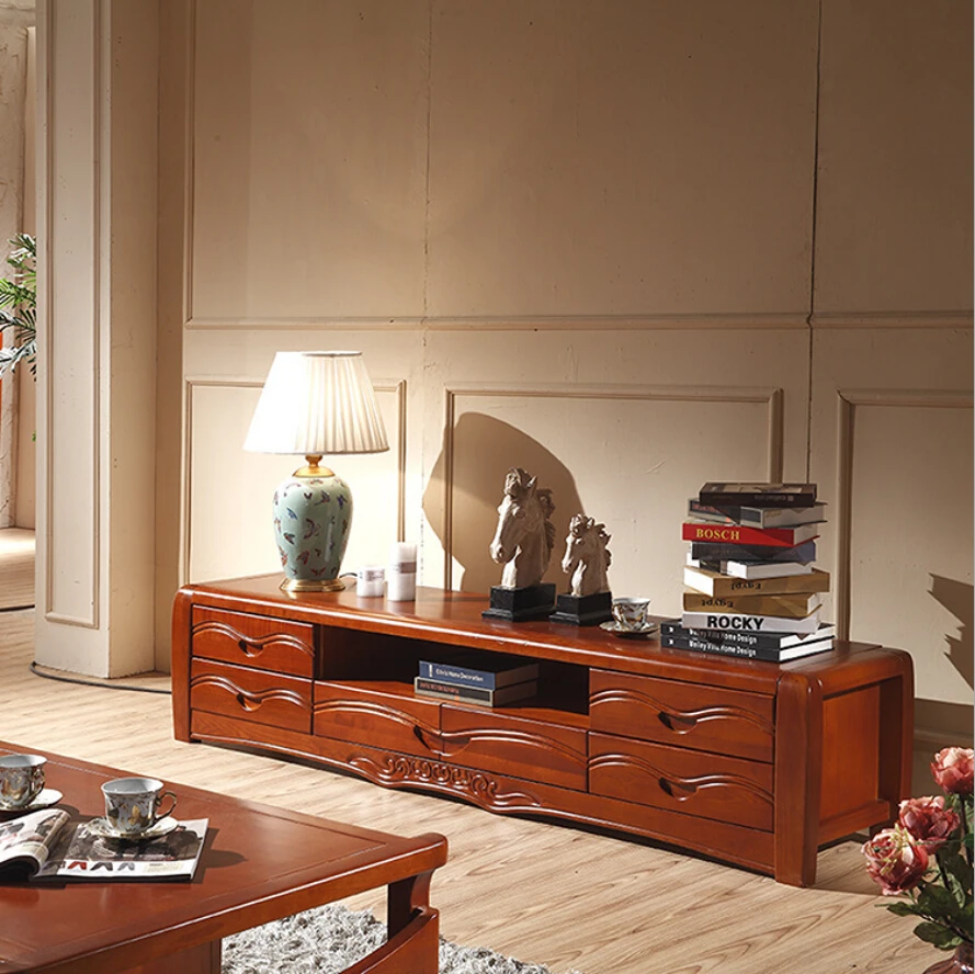 etop Begonia Wood Home Furniture Set TV Side Table for