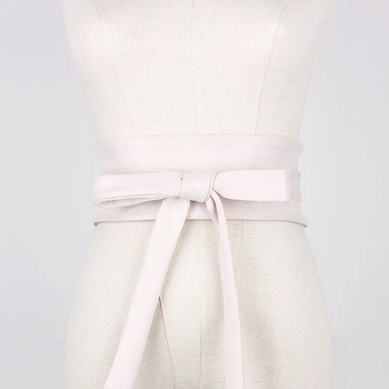 

Fashionable Women's Shoes Belt Soft Imitation Material Bow Waist Woman Belt Female Luxury Desigen Suitable for Ladies Dress Belt