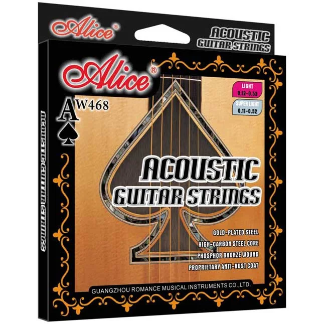 Acoustic Guitar Strings Set ALICE 011 052 / 012 053 High Carbon Steel