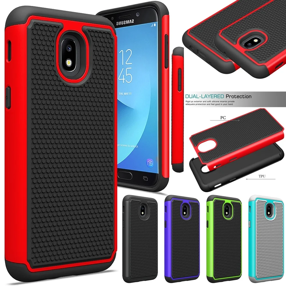 

2 in 1 Case For Samsung Galaxy J3 2018/J3 Express Prime 3 /S5 S7 Edge Shockproof Hybrid Rugged Rubber Hard Cover
