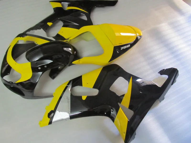 Комплект обтекателей для мотоцикла GSXR600 750 K1 01 02 03 GSXR 600 GSXR750 2001 2002 2003 желтые