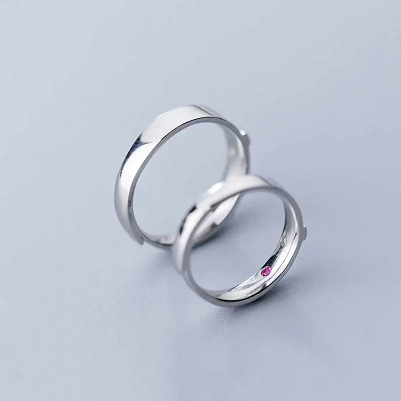 Inzatt реальные 925 пробы серебряная буква парные кольца "любовь" для очаровательных Для женщин вечерние мужские милые ювелирные украшения аксессуары